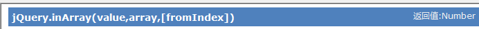 jQuery中$.inArray(value,array,[fromIndex]))方法使用