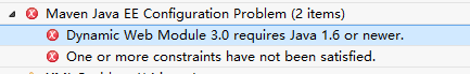 Eclipse Maven 编译错误 Dynamic Web Module 3.0 requires Java 1.6 or newer 解决方案