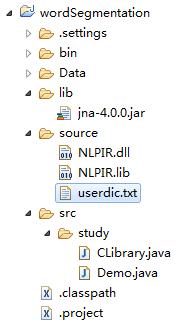 NLPIR/ICTCLAS中文分词系统 java相关api文档总结