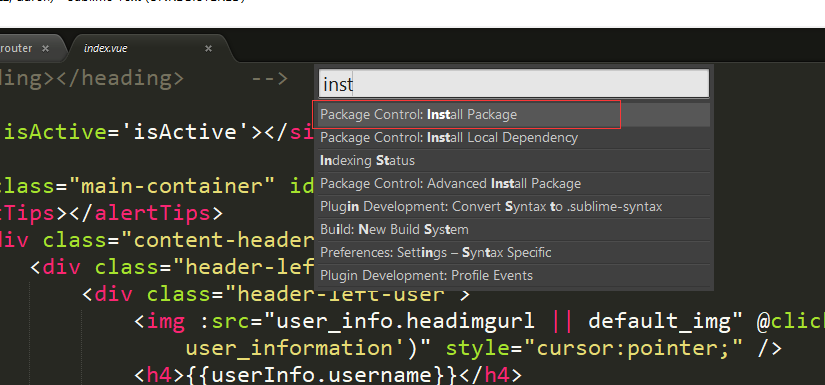 最简单的sublime text 3安装vue插件