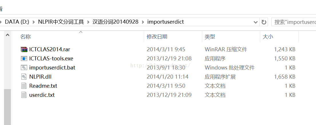 NLPIR/ICTCLAS 2015 分词系统使用