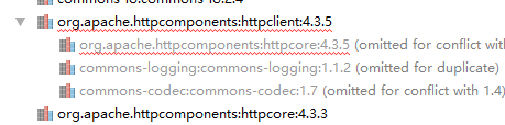 maven 解决依赖冲突 omiit for conflict
