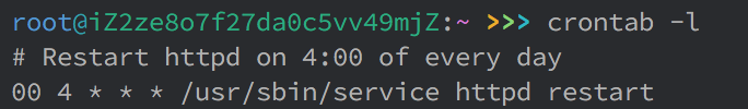 crontab 定时重启 Apache 服务