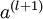\\textstyle a^\{(l+1)\}