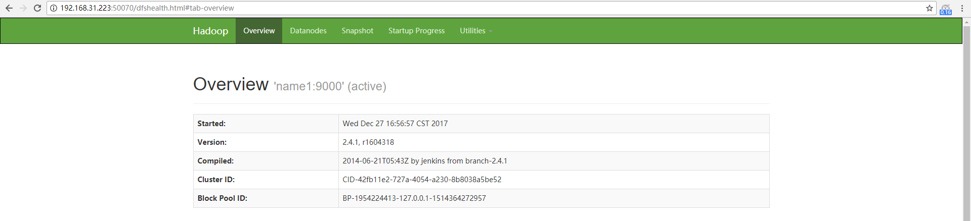 Centos下hadoop2.4.1伪分布式搭建