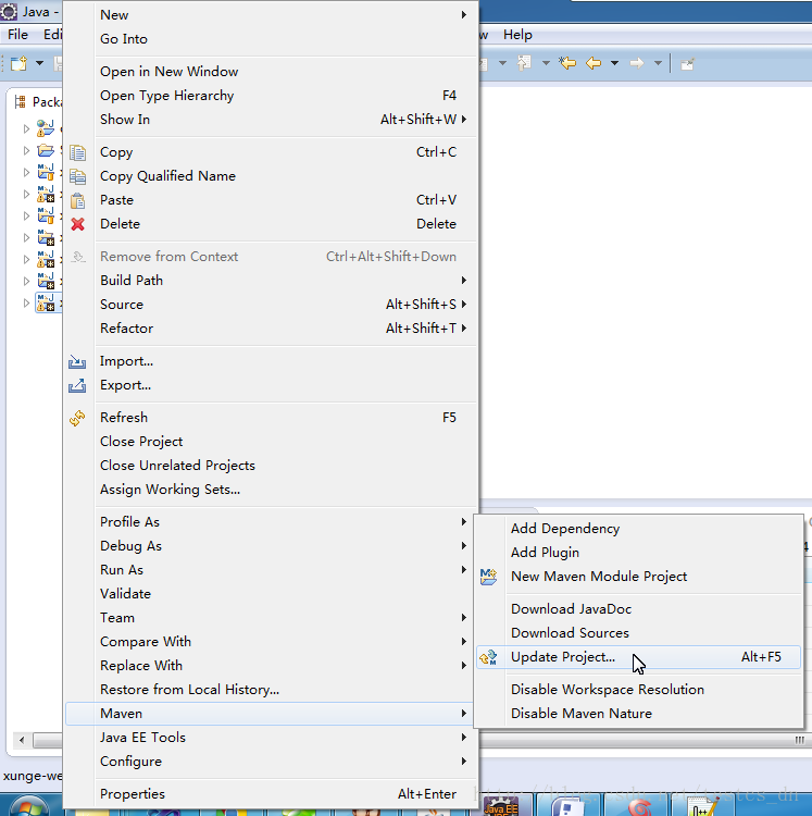 DescriptionResourcePathLocationType Project configuration is not up-to-date with pom.xml. Run Ma