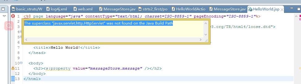 The superclass "javax.servlet.http.HttpServlet" was not found on the Java Build Path