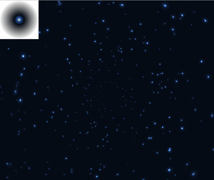 JavaScript 旋转的星空