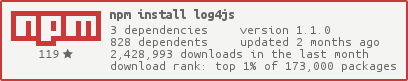 Node.js npm log4js