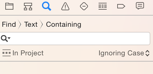 Xcode 中搜索任何条件文本