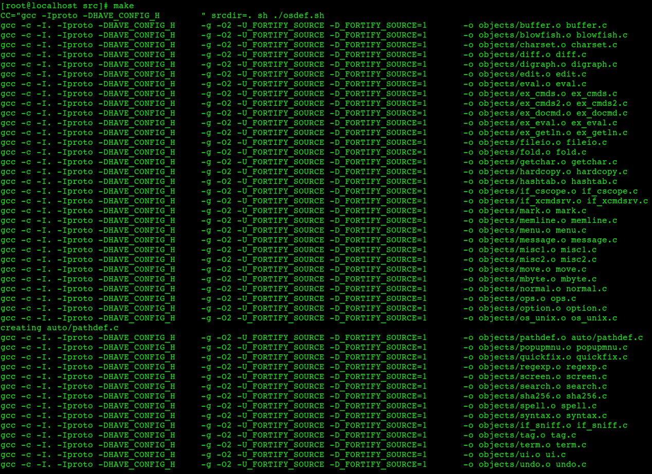 在CentOS 6.6 64bit上基于源码安装全功能的vim 7.4实录