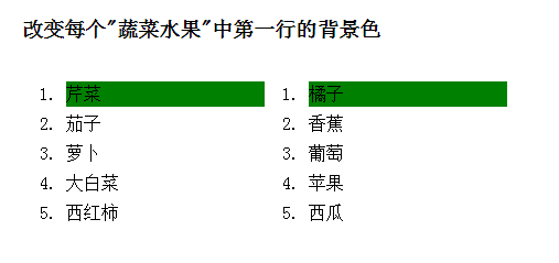 JQuery里的子元素过滤选择器，加空格与不加空格的区别