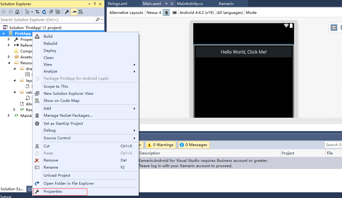 VS2015 Xamarin调试android版本过低修改