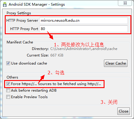 android——解决Android SDK Manager无法更新的问题