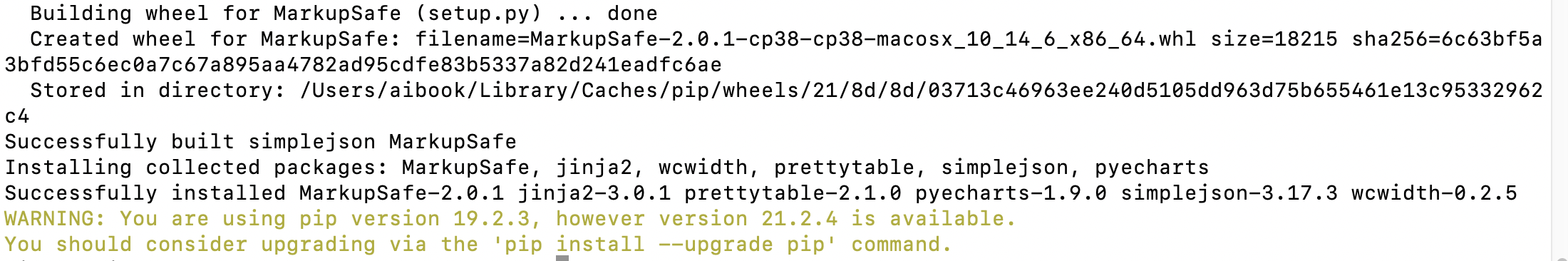 python3可视化-pyecharts的安装出错，“ERROR: Could not install packages due to an EnvironmentError: [Errno 13]“