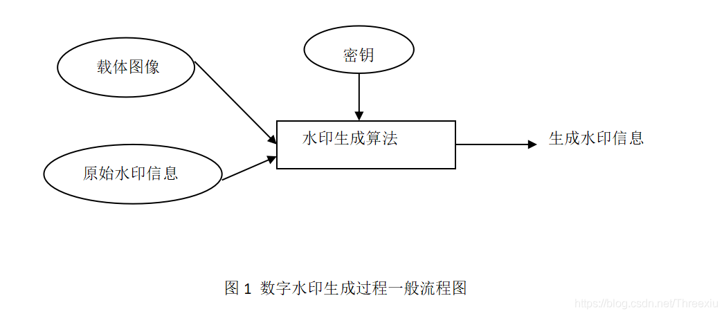 图1 数字水印生成过程一般流程图