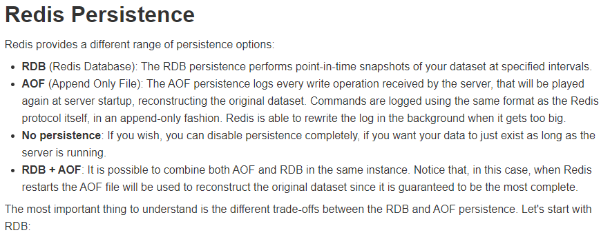 Redis 持久化 RDB