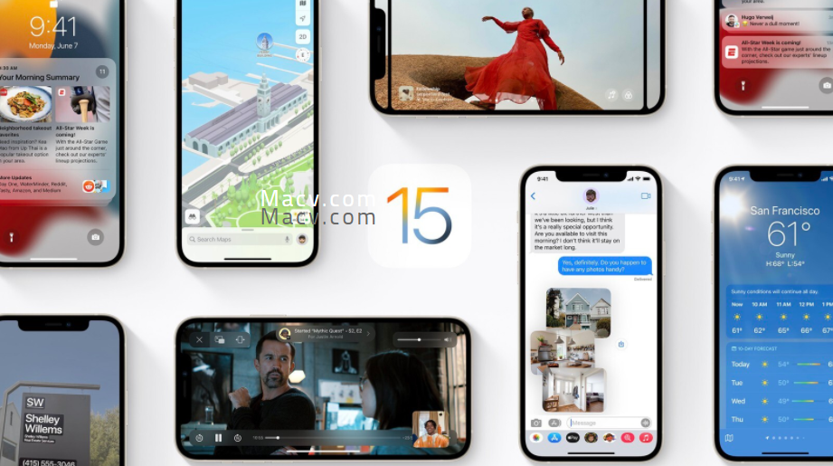 苹果iOS 15正式版发布，iOS 15 兼容所有运行 iOS 14 的 iPhone