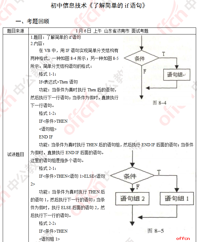 初中计算机面试题目,2017下半年初中信息技术教师资格证面试试题（精选）第一批...