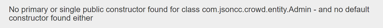 【Bug】No primary or single public constructor found for class and no default constructor found either