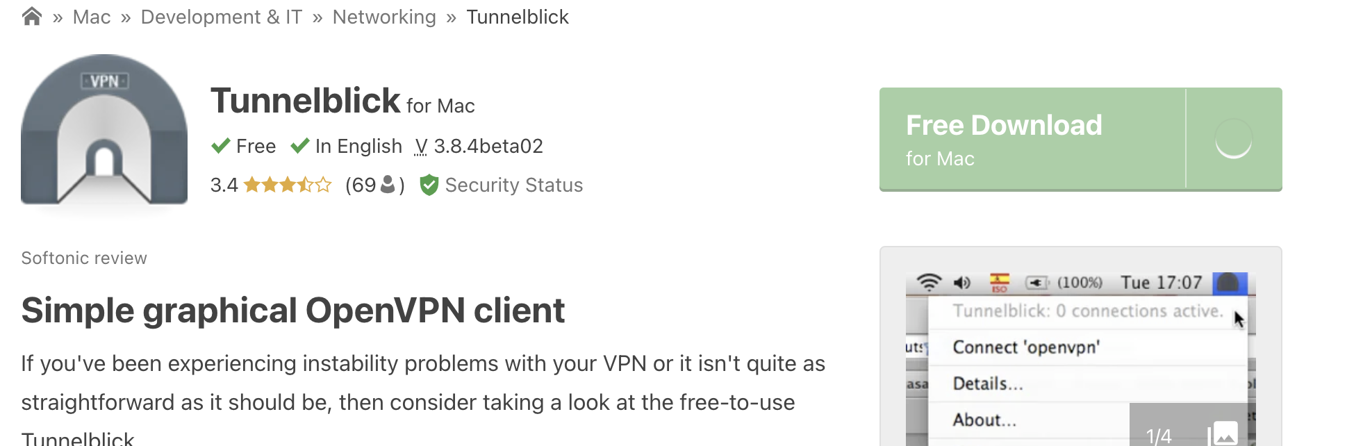 mac(Big Sur系统)安装tunnelblick(vpn)步骤