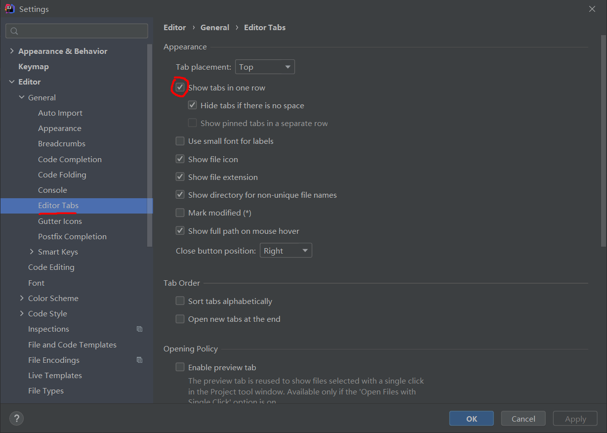 IntelliJ IDEA快速入门 | 第十六篇：IntelliJ IDEA中的常用配置（八）——设置取消单行显示tabs的操作