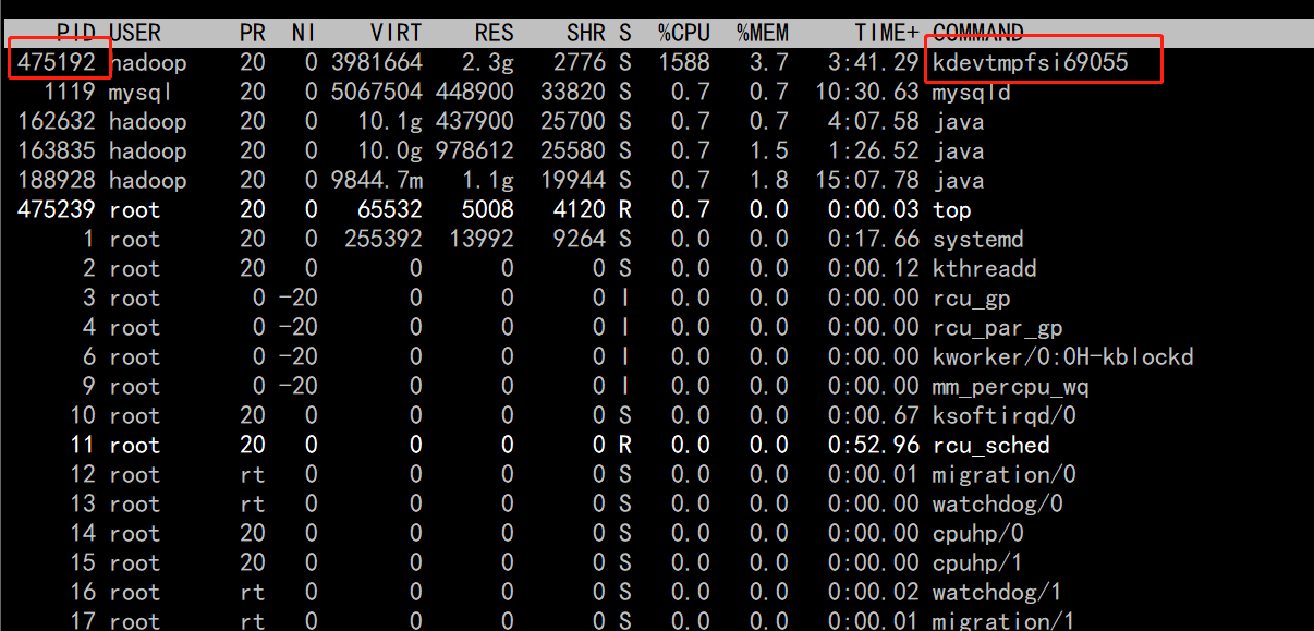 LINUX 挖矿临时性解决方法