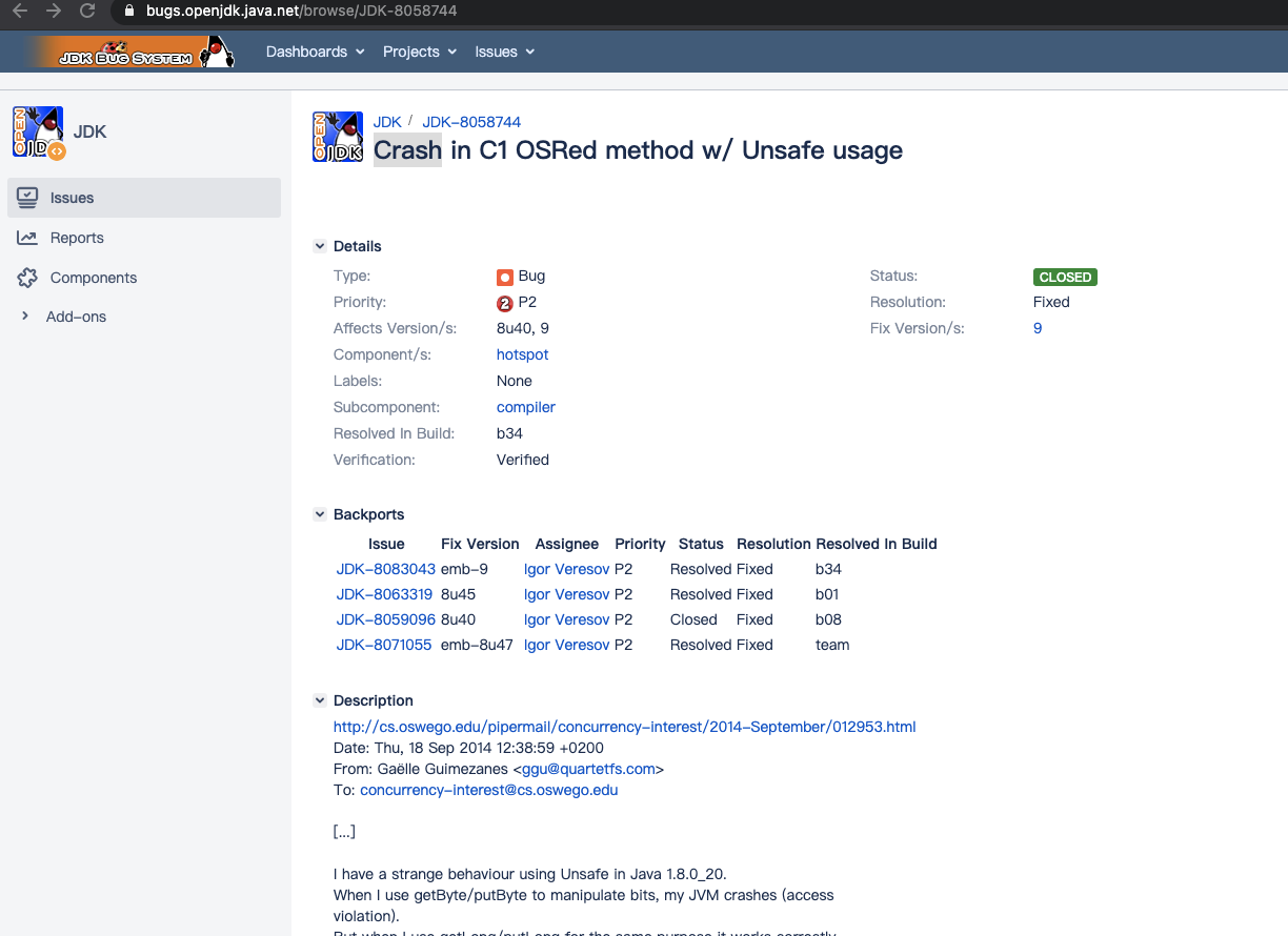 OpenJDK1.8 :java/lang/NoSuchMethodError‘: Method sun.misc.Unsafe.defineClass(Ljava/lang/String；[BII)