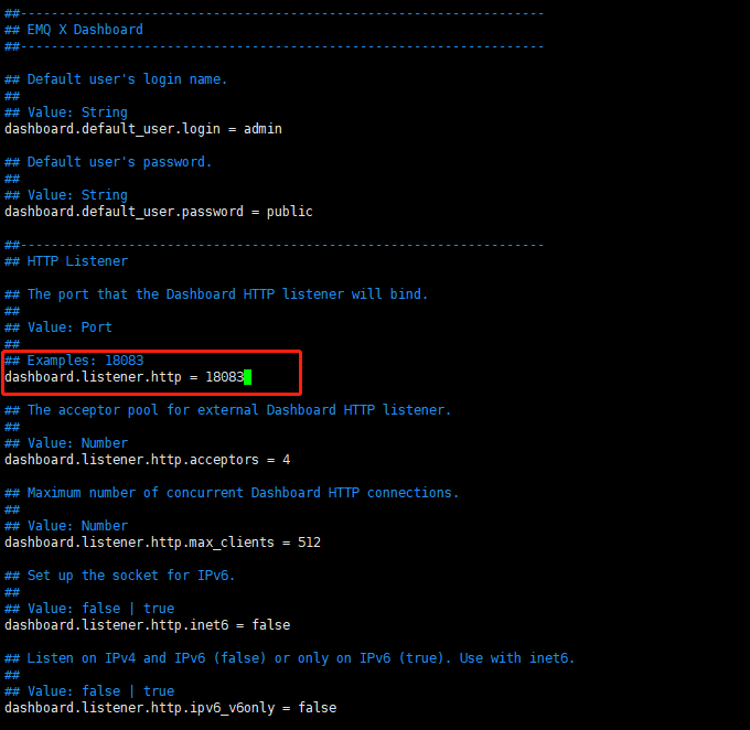 EMQ X 入门教程 环境篇④——修改HTTP:Dashboard监听的端口