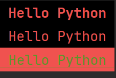 Python 修改终端输入字体颜色值