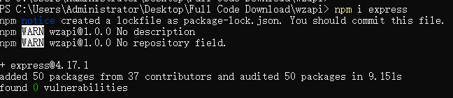 npm i express