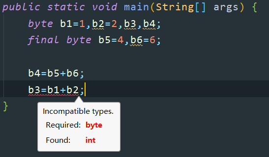 java byte 运算时会被转为int