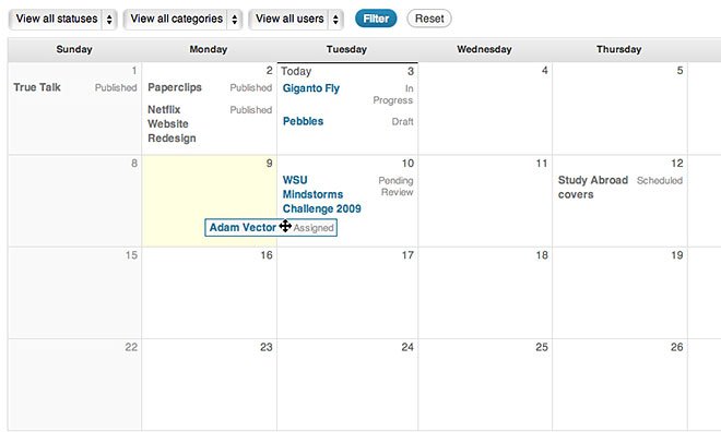 Edit Flow Calendar