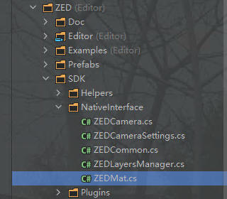 Zed-Unity插件代码注释——ZEDMat.cs