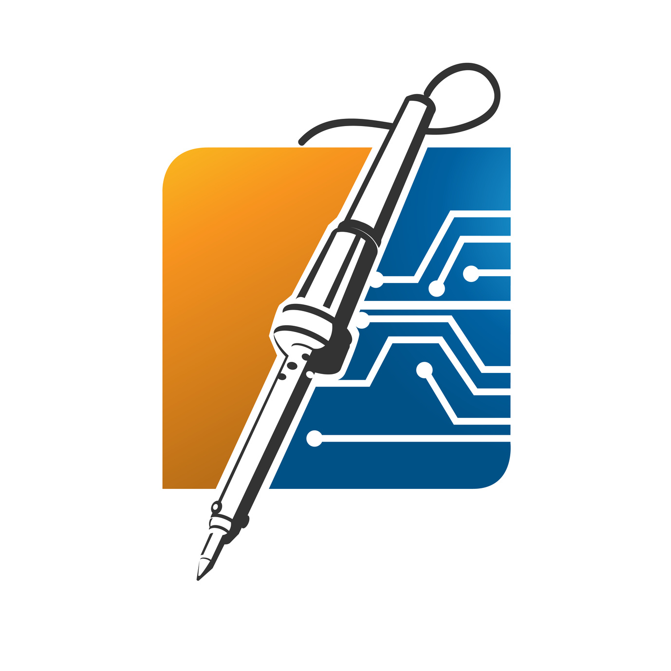 Soldering iron vector image