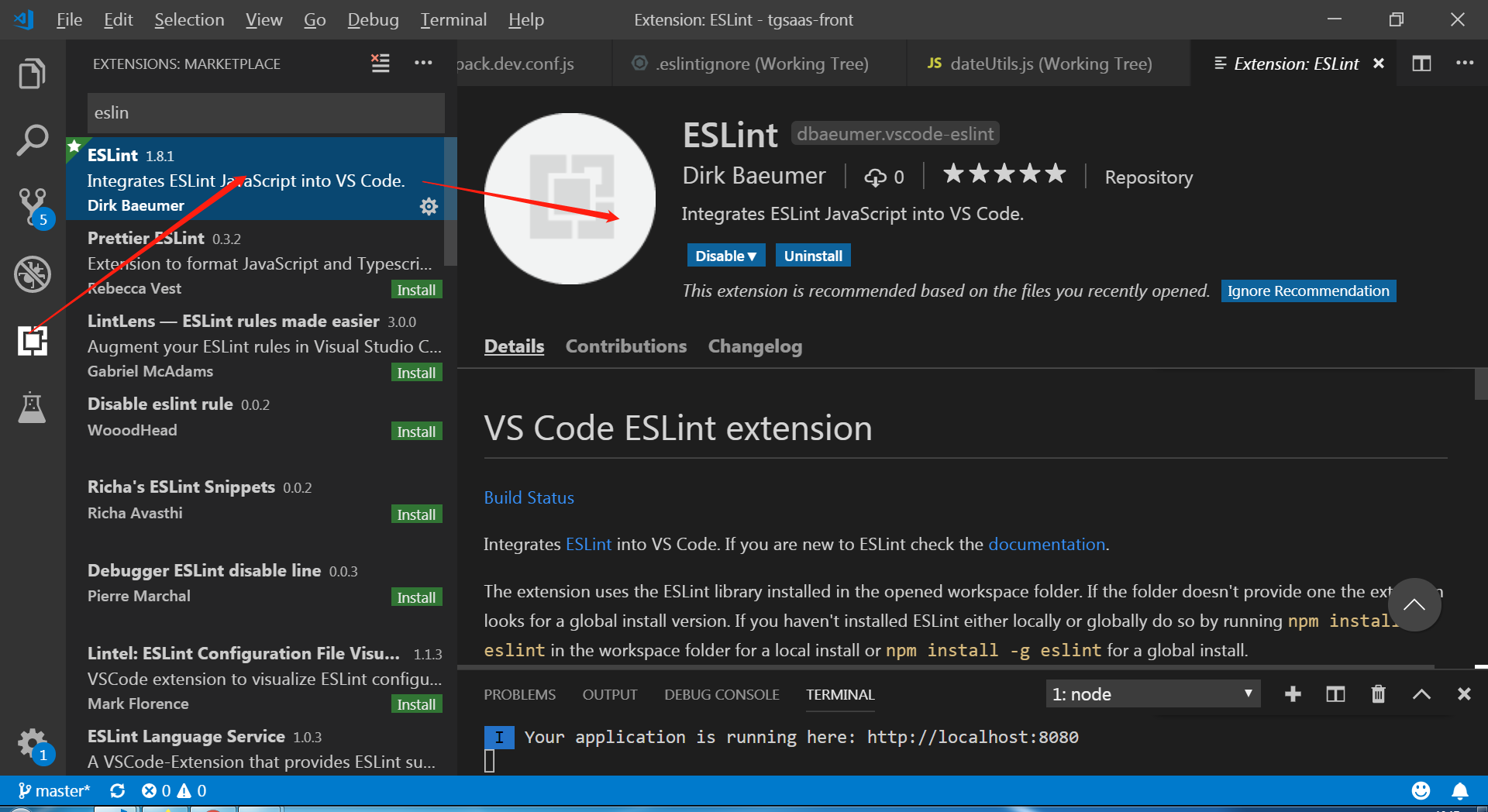 vscode 使用eslint（保存自动格式化）