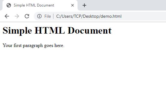 Simple HTML Document