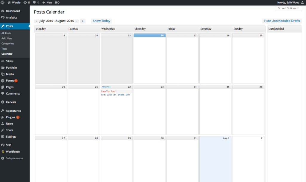 Editorial Calendar