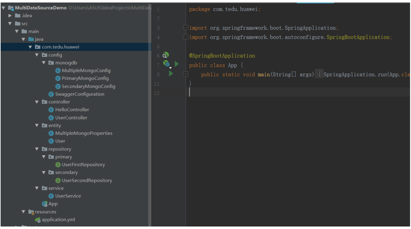 springboot MongoDB 多数据源配置