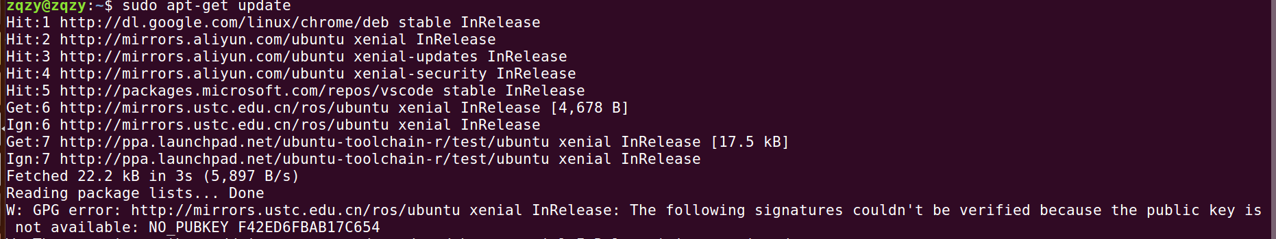 ubuntu W: GPG 错误：http://ppa.launchpad.net/fossfreedom/indicator-sysmonitor/ubuntu xenial InRelease: