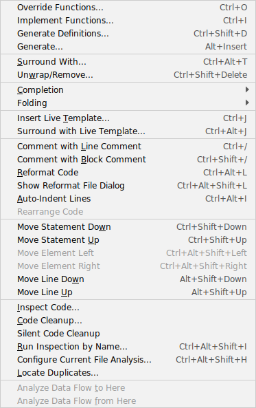 CLion - 自动缩进代码 (Auto-Indent Lines) - 格式化代码 (Reformat Code)