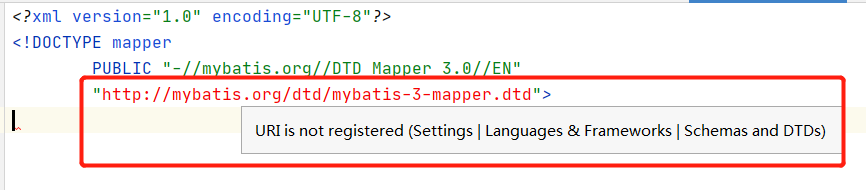 mybatis配置文件 .dtd头部约束 出错报红 【亲测实用，可供参考】