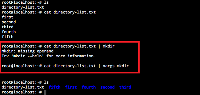 Xargs Pipe Output