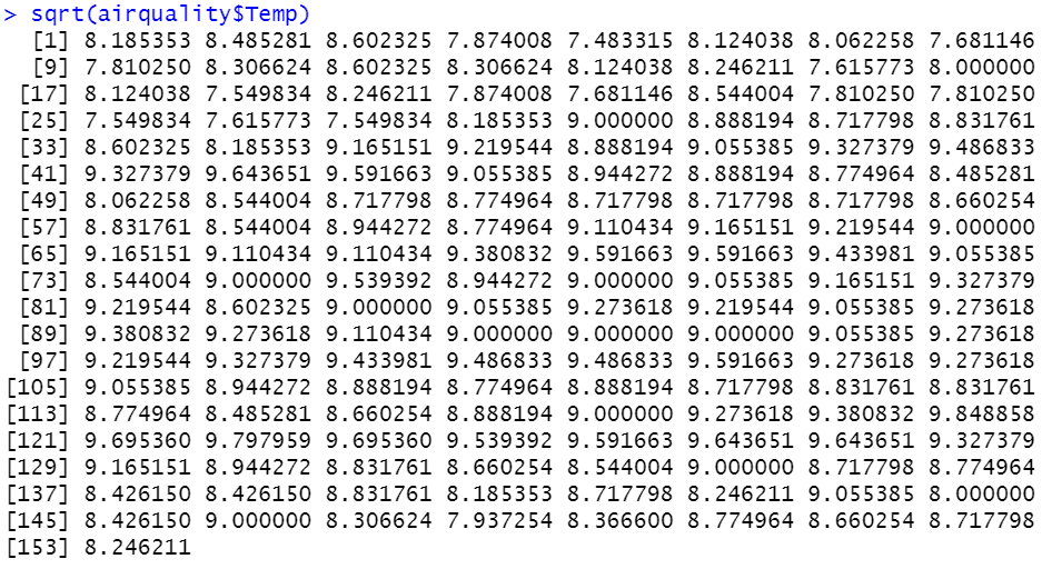 不用sqrt实现平方根_如何在R中使用sqrt（）查找平方根？