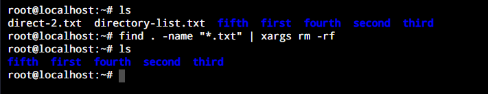 Delete Files Xargs