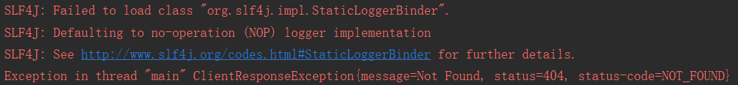 SLF4J: Failed to load class "org.slf4j.impl.StaticLoggerBinder".