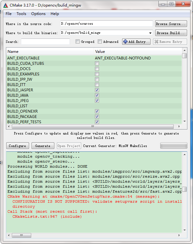 validate setupvars script in install