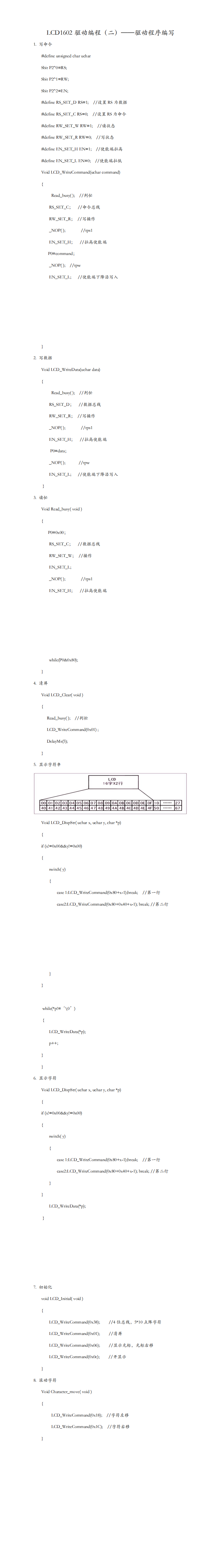 LCD1602驱动编程——LCD1602驱动程序