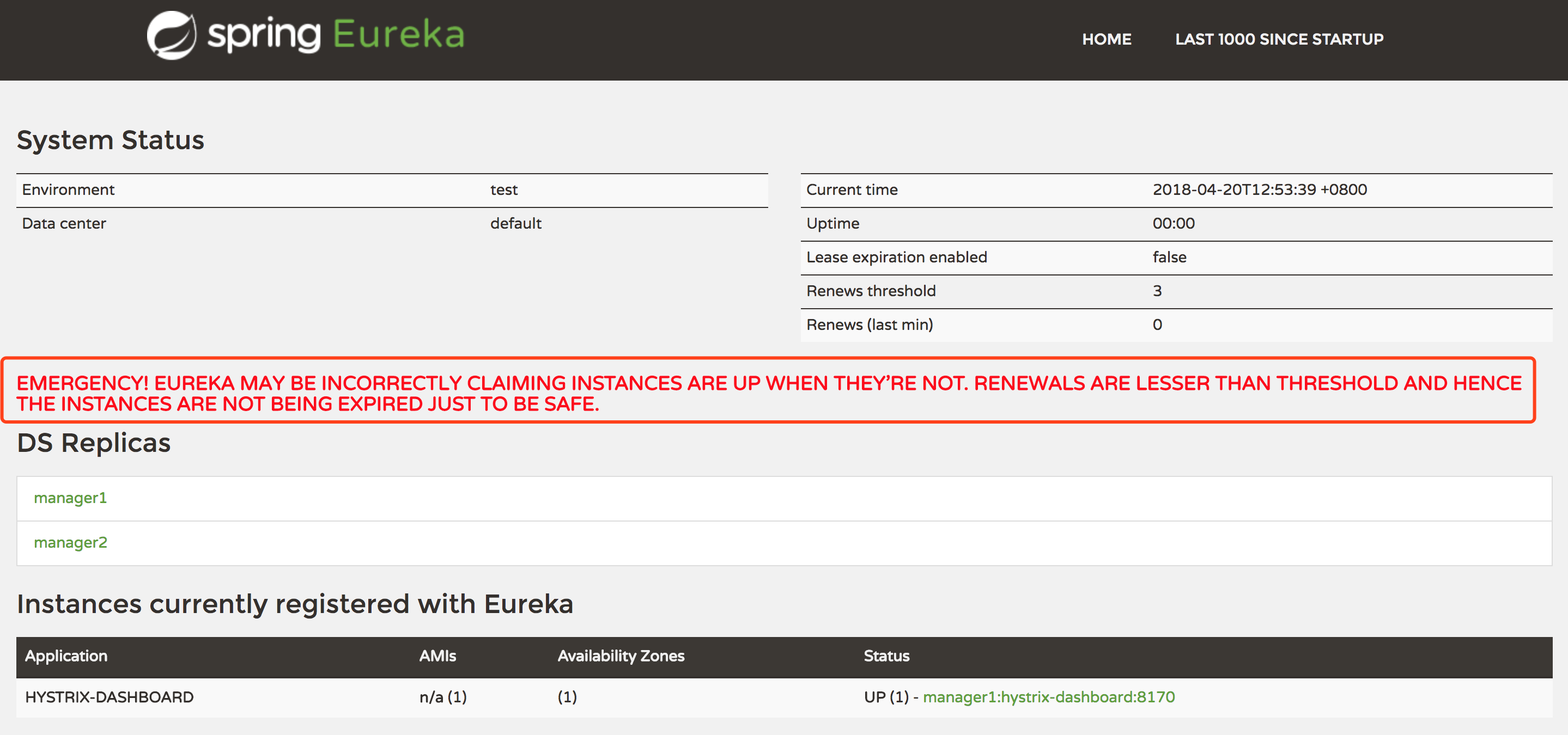 SpringCloud —— Eureka 自我保护机制