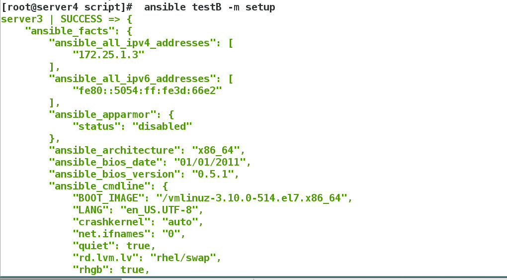 ansible playbook中的变量相关介绍(一)----setup与debug模块